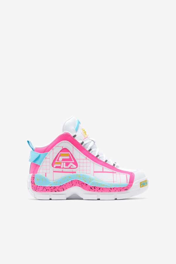Big Kids' Grant Hill 2 Fila White/Pink/Bluefish