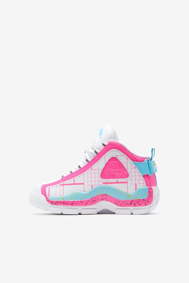 Big Kids' Grant Hill 2 Fila White/Pink/Bluefish