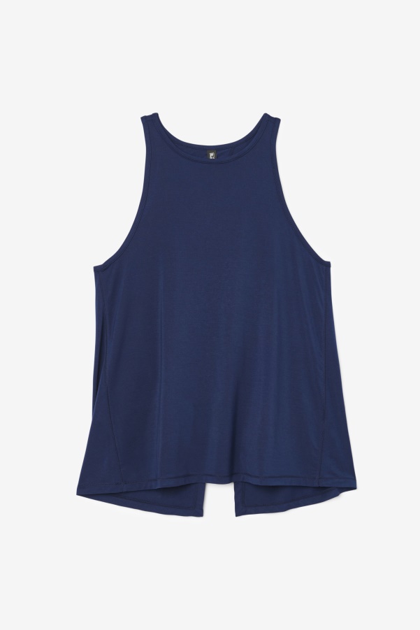 Fila Navy Fi-Lux Open Back Tank Top