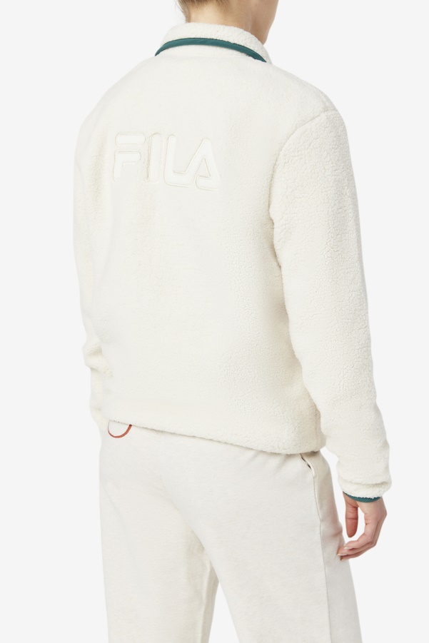 Fila Kyomi Quarter Zip Pullover Tofu/Forest Biome