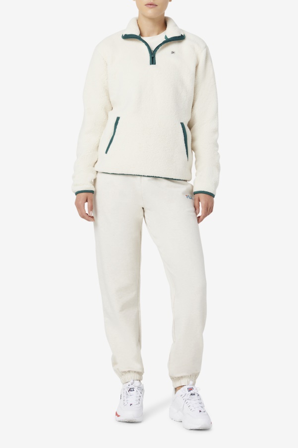 Fila Kyomi Quarter Zip Pullover Tofu/Forest Biome