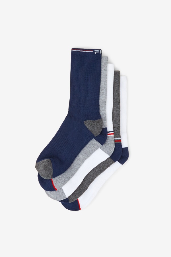 Fila Multi Kids' Crew Sock 6-Pack
