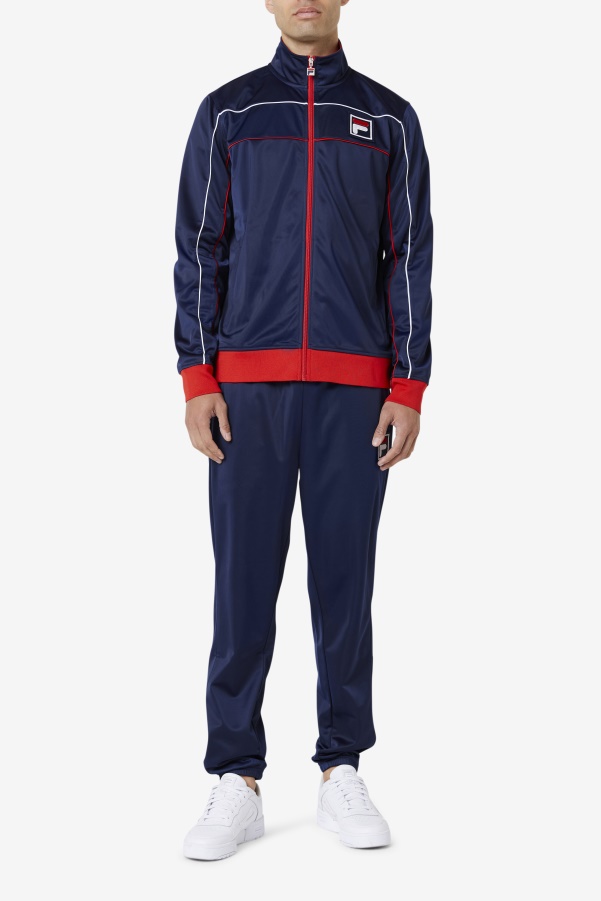 Navy/Red/White Fila Wayan Track Pant