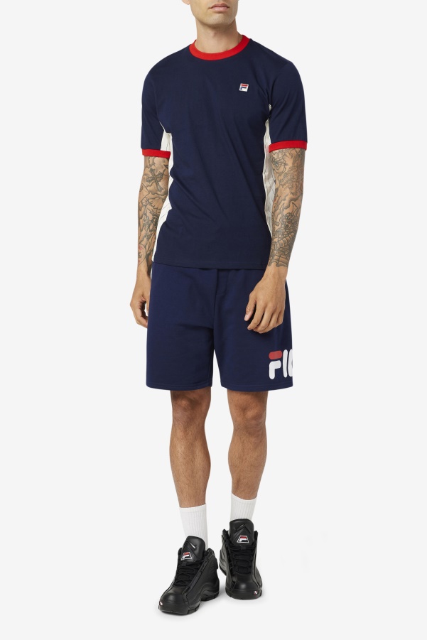 Warner Tee Peacoat/White/Red Fila