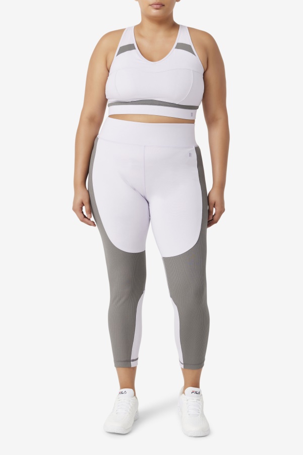 Lavender Blue/Gargoyle Uplift Racerback Sports Bra Fila