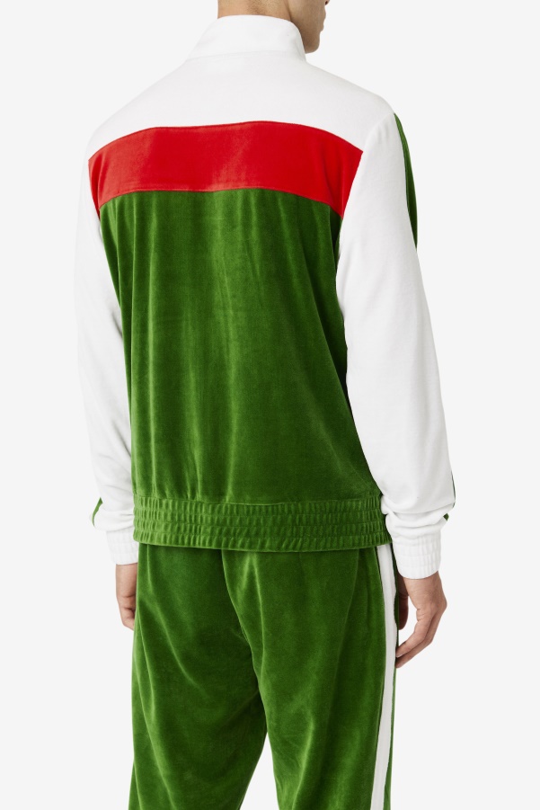 Brice Velour Jacket Formal Garden/White/Red Fila