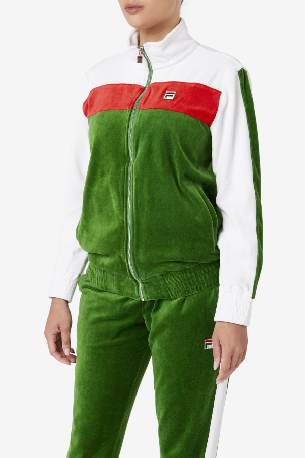 Brice Velour Jacket Formal Garden/White/Red Fila