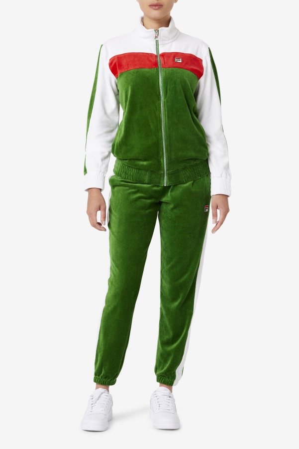 Brice Velour Jacket Formal Garden/White/Red Fila