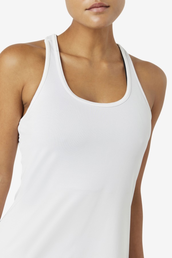 Pickleball Racerback Tank Fila White