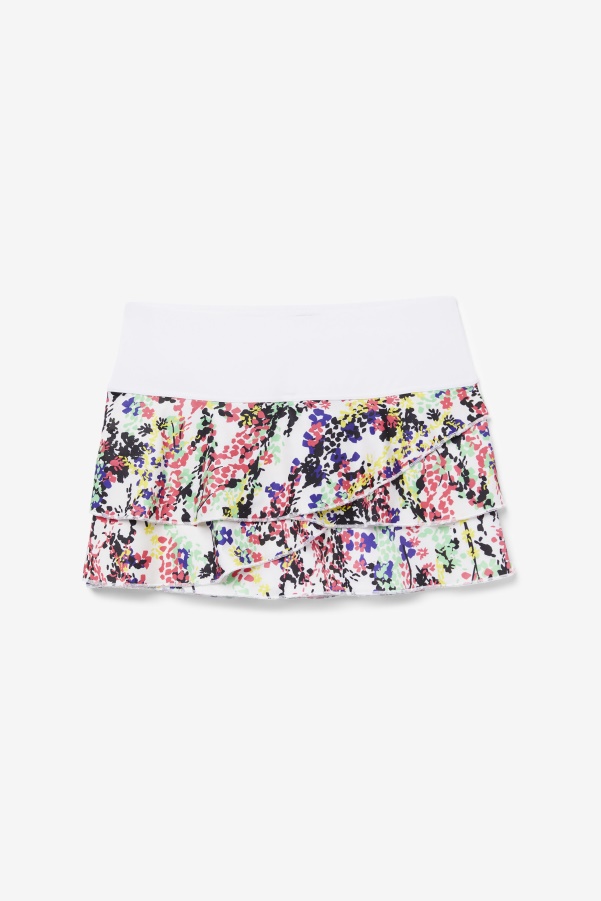 Fila Pickleball Tiered Printed Skort Multicolor Floral Print/White