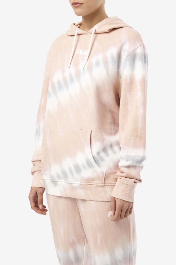 Fila Aerolynn Tie Dye Hoodie Gardenia/White/Belgian Block