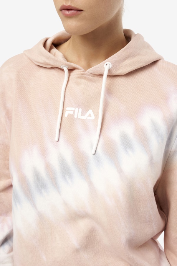 Fila Aerolynn Tie Dye Hoodie Gardenia/White/Belgian Block