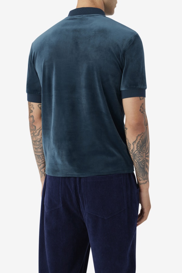Teal Fila Devon Velour Polo