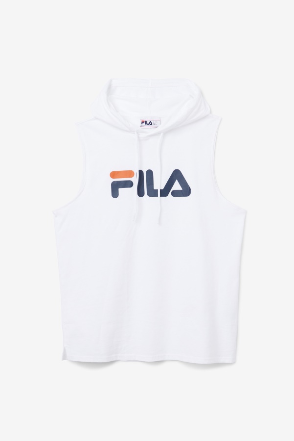Fila White/Navy/Cherry Tomato Zany Sleeveless Hoodie