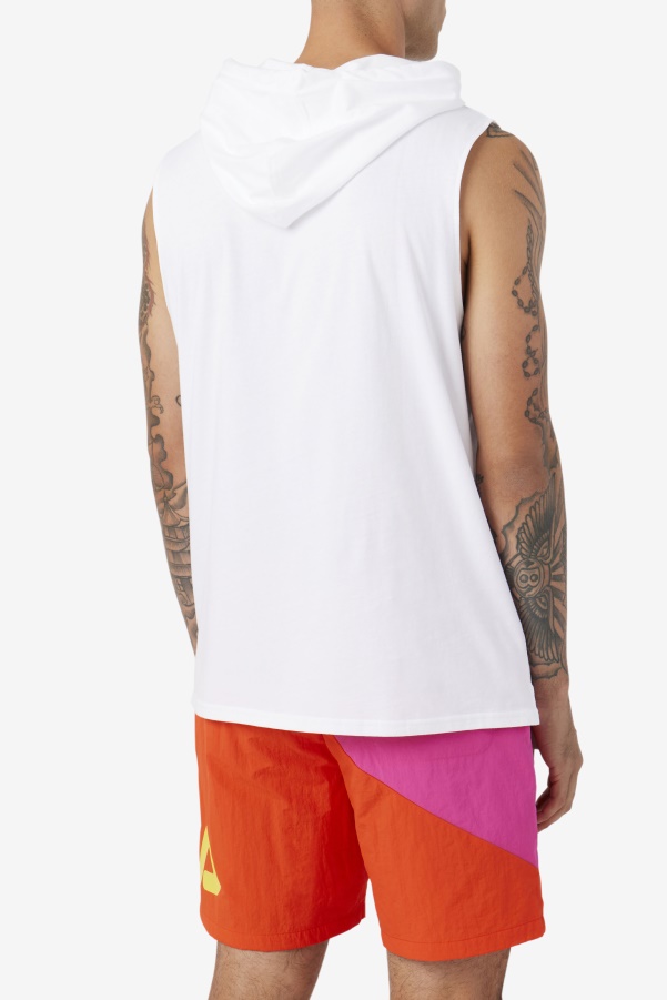 Fila White/Navy/Cherry Tomato Zany Sleeveless Hoodie