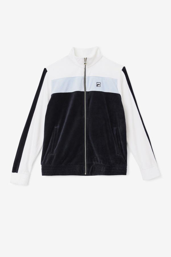 Black/White/Skyway Brice Velour Jacket Fila