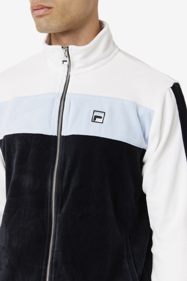 Black/White/Skyway Brice Velour Jacket Fila