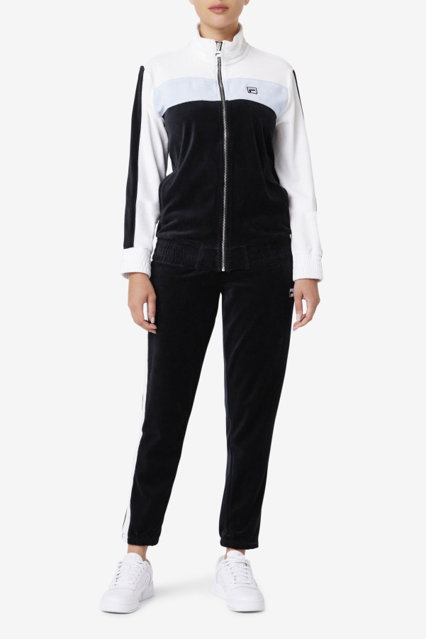 Black/White/Skyway Brice Velour Jacket Fila