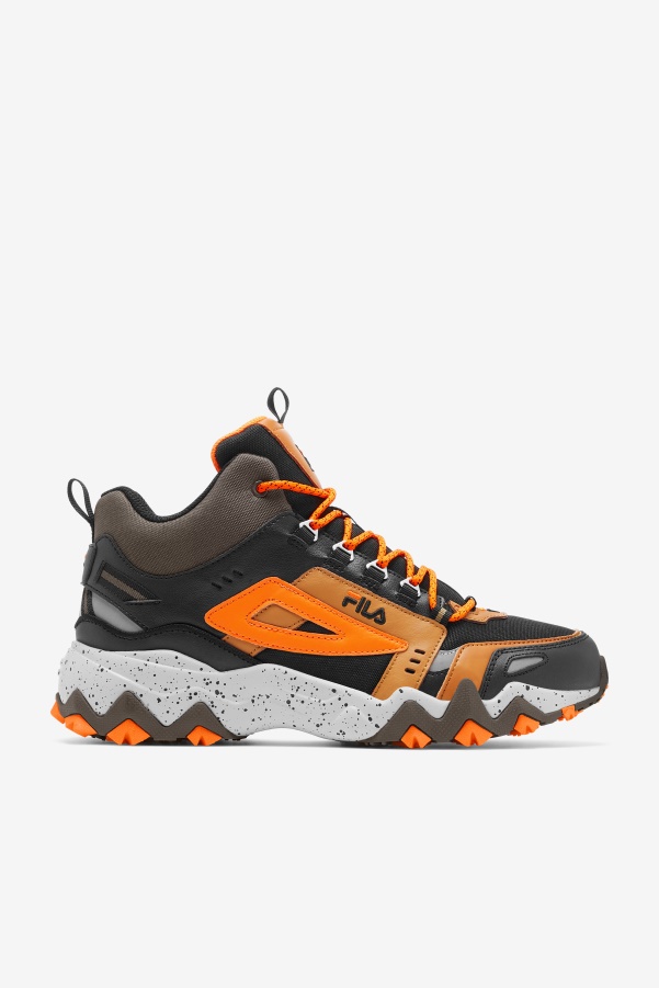 Black/Major Brown/Orange Fila Men's Oakmont Tr Mid