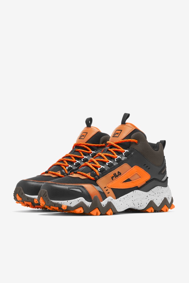 Black/Major Brown/Orange Fila Men's Oakmont Tr Mid