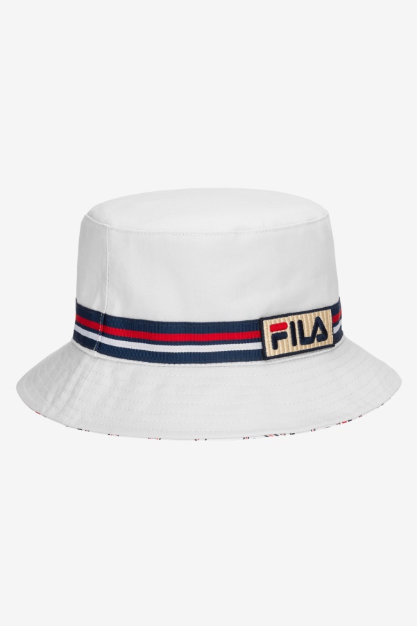 reversible bucket hat White Fila