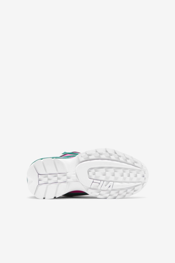Fila Big Kids' Disruptor 2 EXP Pink Glo/Green/Gold