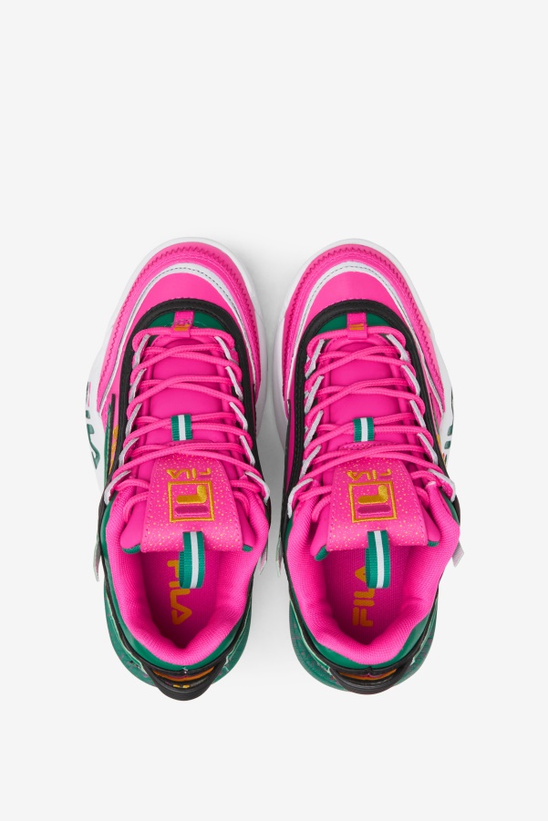 Fila Big Kids' Disruptor 2 EXP Pink Glo/Green/Gold