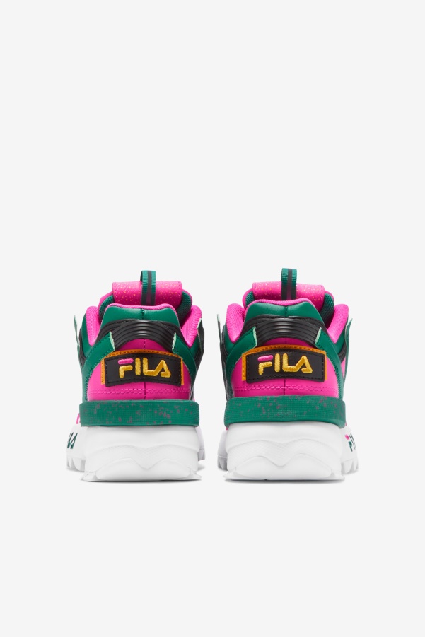 Fila Big Kids' Disruptor 2 EXP Pink Glo/Green/Gold