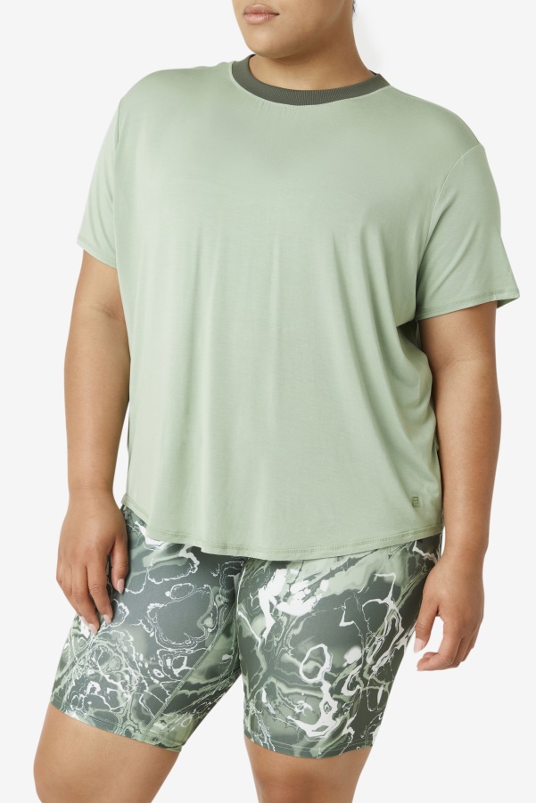 Fi-Lux Short Sleeve Top Basil/Thyme Fila