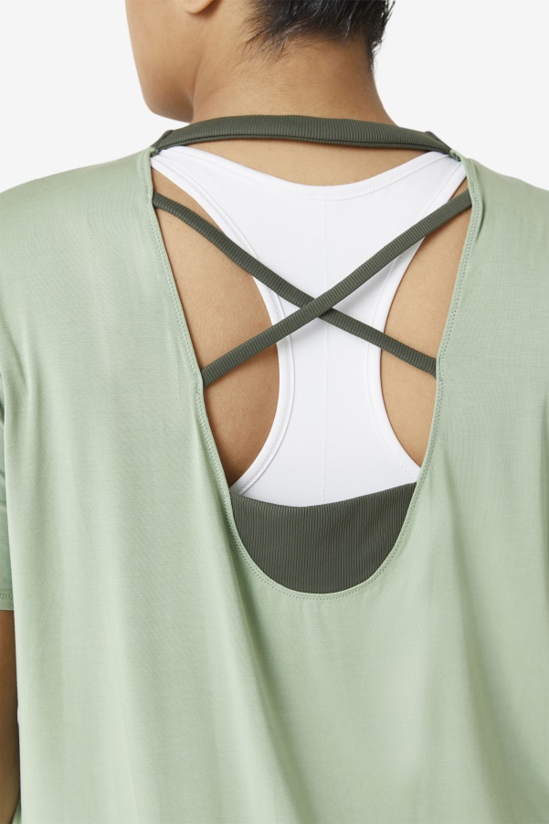 Fi-Lux Short Sleeve Top Basil/Thyme Fila