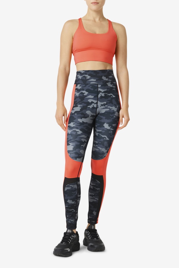 Uplift Cross Back Bra Top Fila Hot Coral