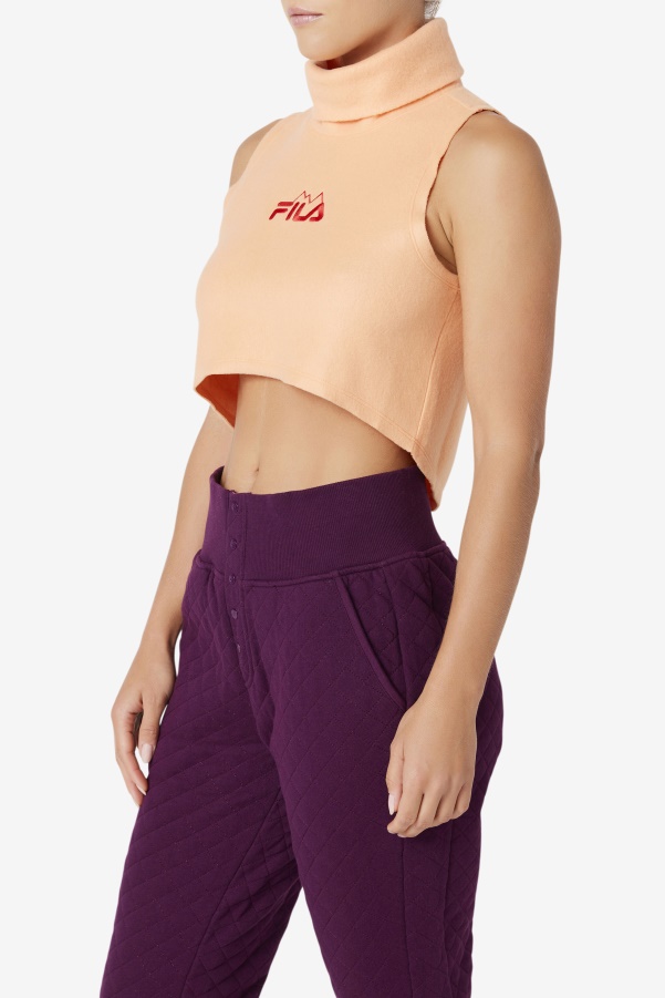 Eliana Cropped Neck Warmer Orange/Cayenne Fila