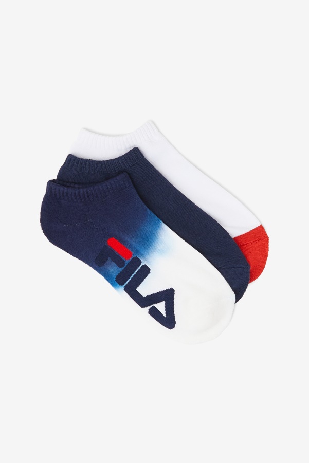 Fila Navy Women's Dip Dye No Show Sock 3-Pack