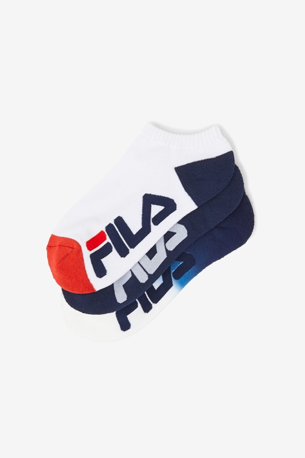 Fila Navy Women's Dip Dye No Show Sock 3-Pack