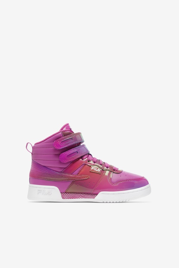 Iridescent/Purple/White Fila Little Kids' F-14 Iridescent