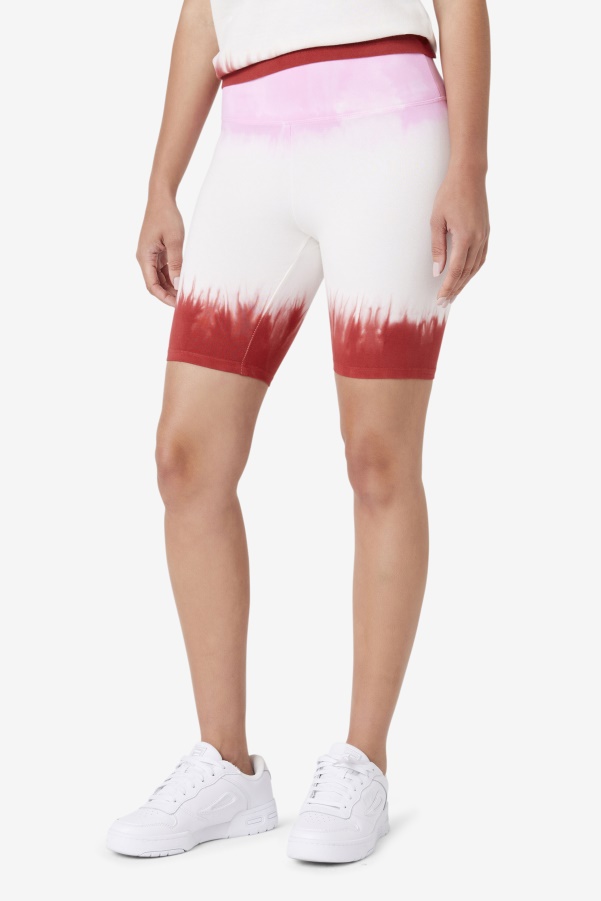 Taima Tie Dye Bike Short Fila Pirouette/White/Earth Red