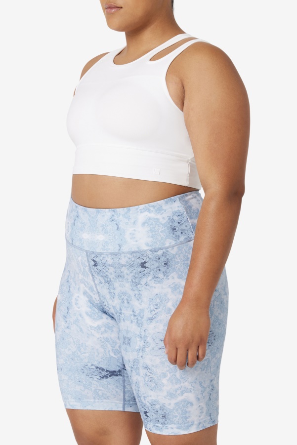 White Uplift Slice Crop Bra Top Fila