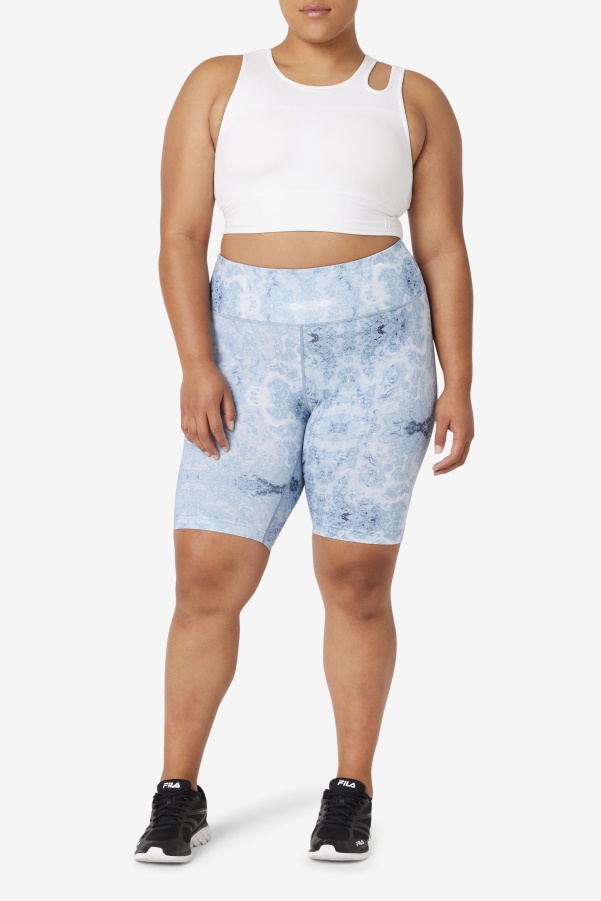 White Uplift Slice Crop Bra Top Fila