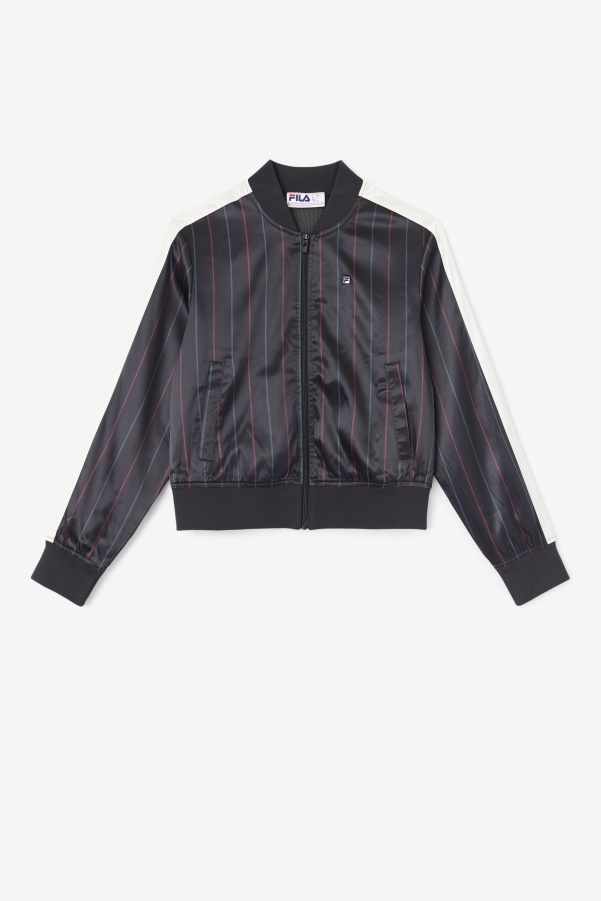 Farah Satin Track Jacket Fila Black/Tofu