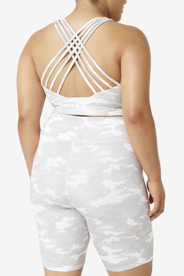 Uplift High Neck Sports Bra White Fila