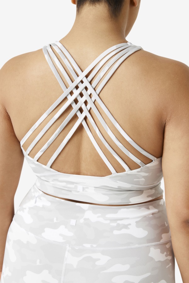 Uplift High Neck Sports Bra White Fila