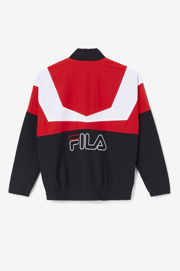 Black/Red/White Fila Amar Track Jacket
