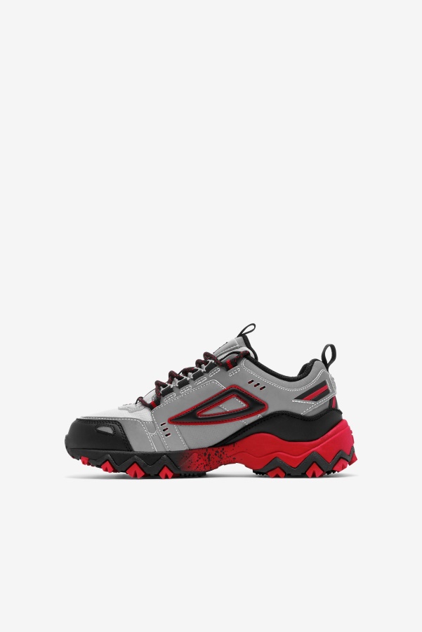 Fila Big Kids' Oakmont TR Metallic Silver/Black/Red