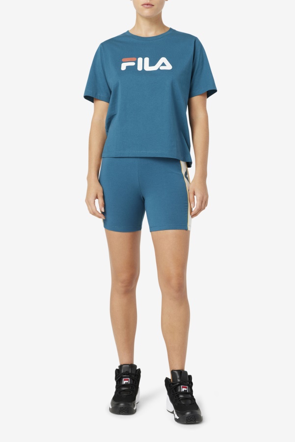 Davina Bike Short Blue Coral Fila