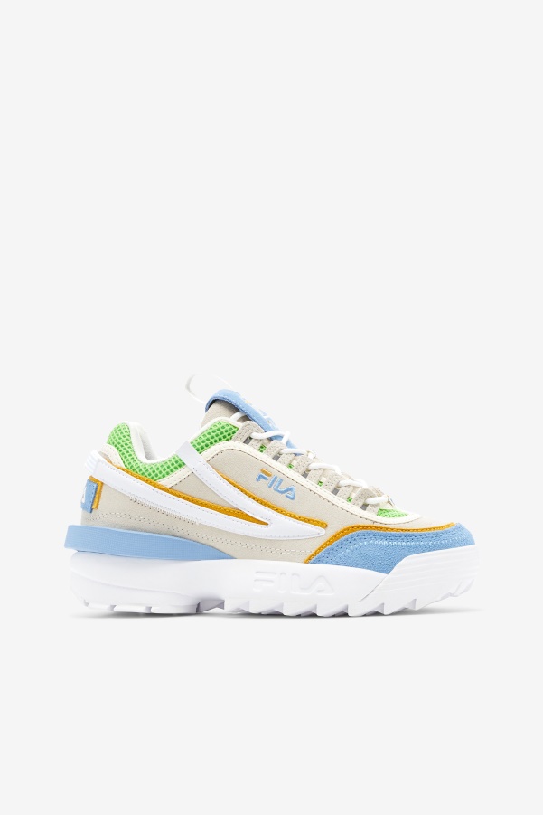 White/Dusk Blue/Jasmine Green Fila Women's Disruptor 2 EXP