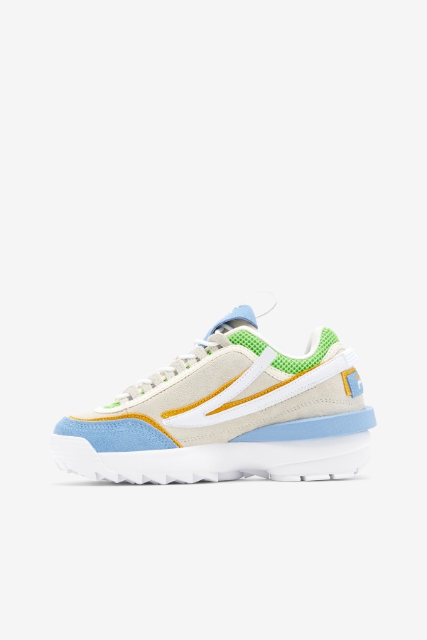 White/Dusk Blue/Jasmine Green Fila Women's Disruptor 2 EXP