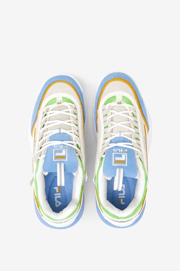 White/Dusk Blue/Jasmine Green Fila Women's Disruptor 2 EXP