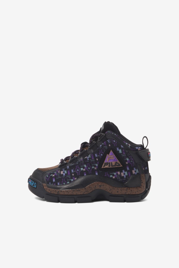 Fila Little Kids' Grant Hill 2 Outdoor Black/Pinecone/Purple