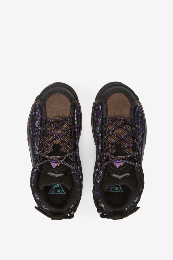 Fila Little Kids' Grant Hill 2 Outdoor Black/Pinecone/Purple