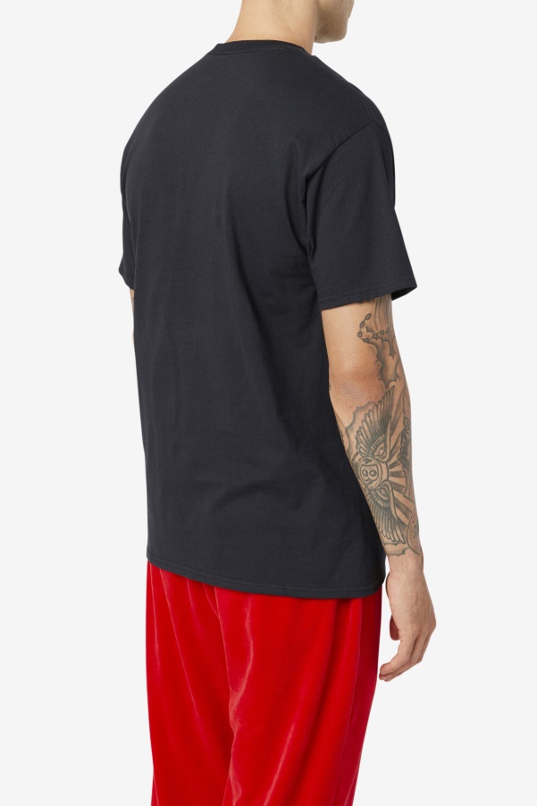 Fila Black/White/Red stacked tee shirt